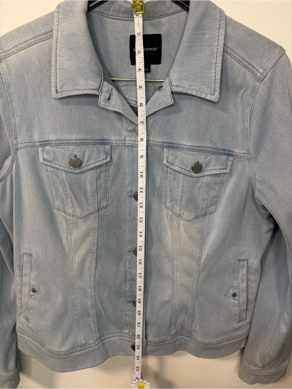 Liverpool Pale Blue Denim Jean Jacket Size Large - Picture 7 of 10